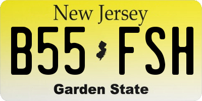 NJ license plate B55FSH