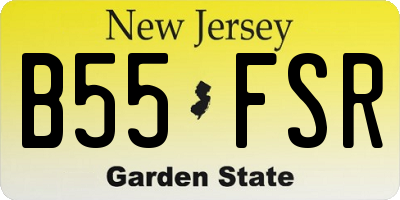 NJ license plate B55FSR