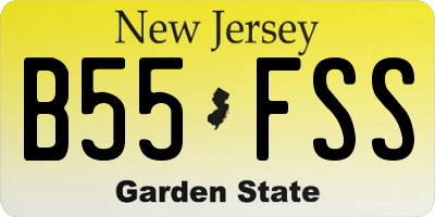 NJ license plate B55FSS