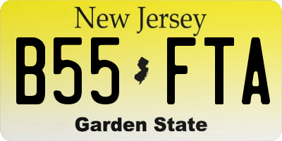 NJ license plate B55FTA