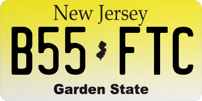 NJ license plate B55FTC