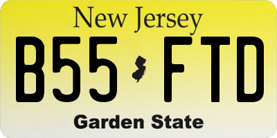 NJ license plate B55FTD