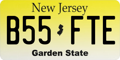 NJ license plate B55FTE