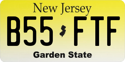NJ license plate B55FTF
