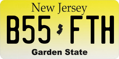 NJ license plate B55FTH