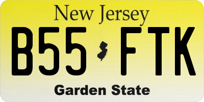 NJ license plate B55FTK