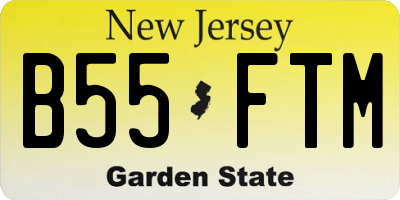 NJ license plate B55FTM