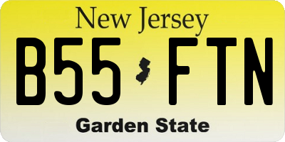 NJ license plate B55FTN