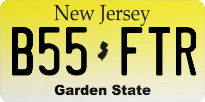 NJ license plate B55FTR