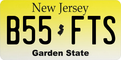 NJ license plate B55FTS