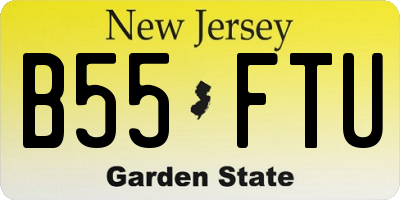 NJ license plate B55FTU
