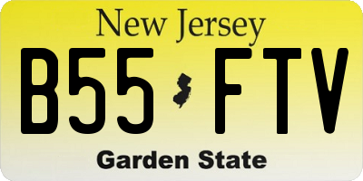 NJ license plate B55FTV