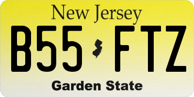 NJ license plate B55FTZ
