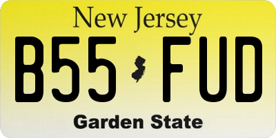NJ license plate B55FUD