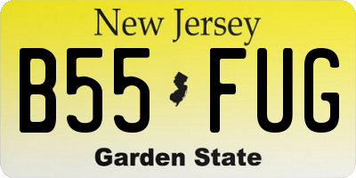 NJ license plate B55FUG