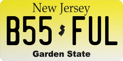 NJ license plate B55FUL
