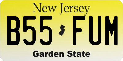 NJ license plate B55FUM