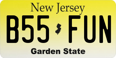 NJ license plate B55FUN