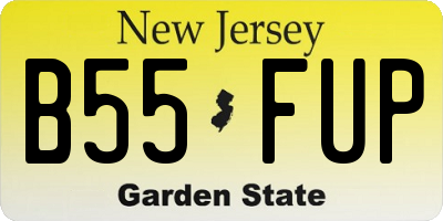 NJ license plate B55FUP