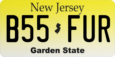 NJ license plate B55FUR