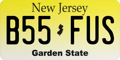 NJ license plate B55FUS