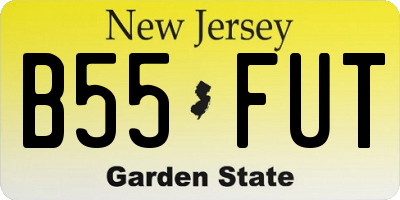 NJ license plate B55FUT