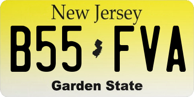 NJ license plate B55FVA