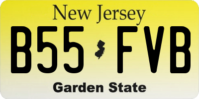 NJ license plate B55FVB