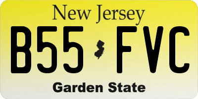 NJ license plate B55FVC