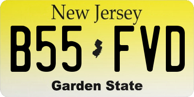 NJ license plate B55FVD