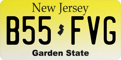 NJ license plate B55FVG