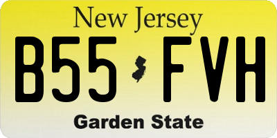 NJ license plate B55FVH