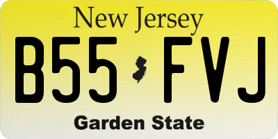 NJ license plate B55FVJ