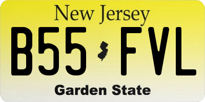 NJ license plate B55FVL