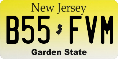 NJ license plate B55FVM