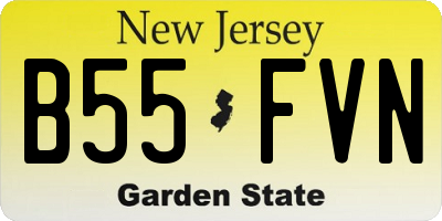 NJ license plate B55FVN