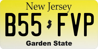 NJ license plate B55FVP