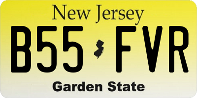 NJ license plate B55FVR