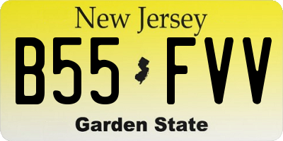 NJ license plate B55FVV