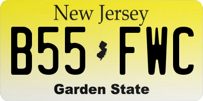 NJ license plate B55FWC