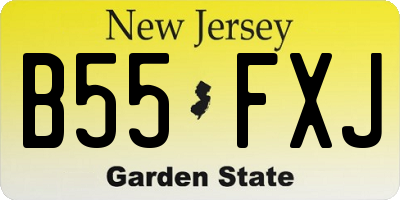 NJ license plate B55FXJ