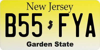 NJ license plate B55FYA