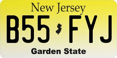 NJ license plate B55FYJ