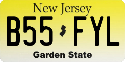 NJ license plate B55FYL