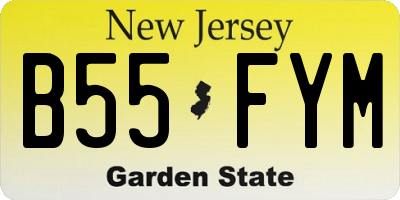 NJ license plate B55FYM