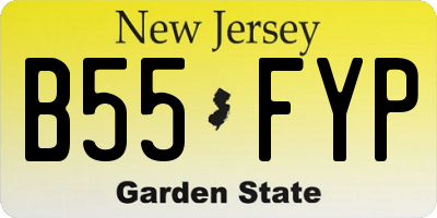NJ license plate B55FYP