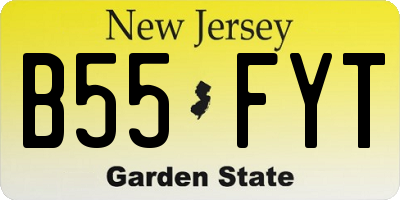 NJ license plate B55FYT