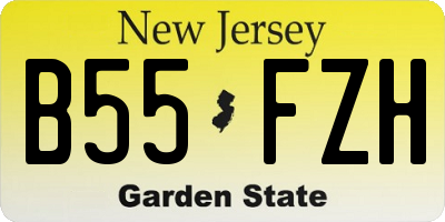 NJ license plate B55FZH
