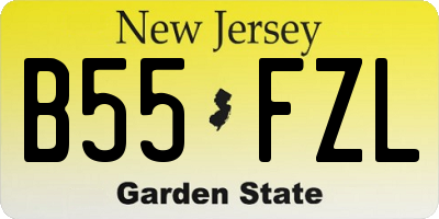 NJ license plate B55FZL