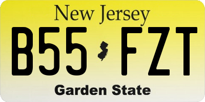 NJ license plate B55FZT